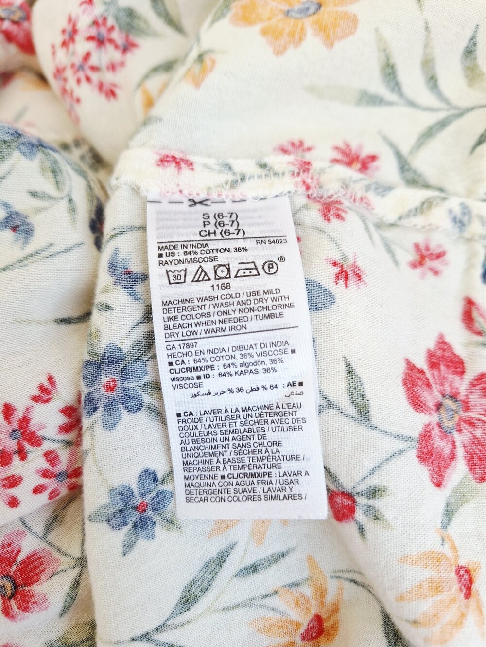Old Navy Sleeveless Printed Square-Neck Midi Dress - Girls Small 6/7 - Picture 7 of 8